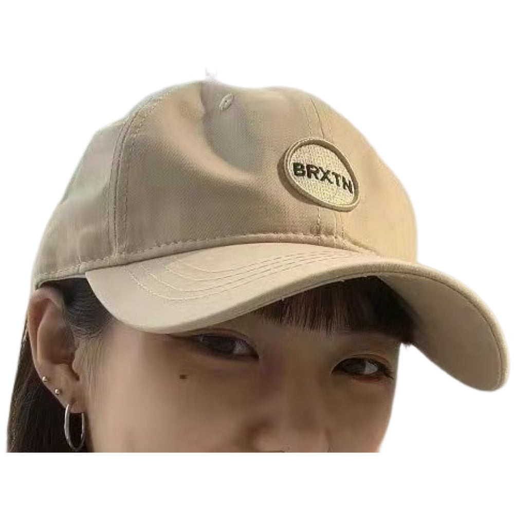 ベースボールキャップ 野球帽 レディース 帽子 つば長 深め サークル×ベージュ バリエーション画像