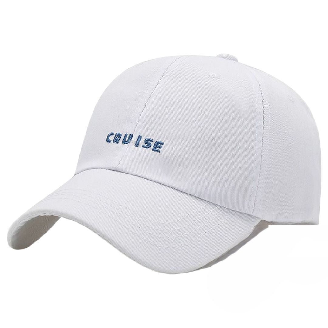 ベースボールキャップ 野球帽 レディース 帽子 つば長 深め CRU×ホワイト バリエーション画像