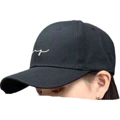 ベースボールキャップ 野球帽 レディース 帽子 つば長 深め ウェーブ×ブラック バリエーション画像