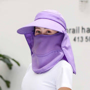 帽子 ハット レディース 女性用 日よけ つば広 サイドカバー付き フェイスカバー付き ガーデニング 農作業 外仕事 アウトドア 紫外線対策 日除け 無地 シンプル