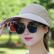 サンバイザー 日よけ帽子 つば広キャップ 折りたたみ帽 レディース 女性 日除け UV 紫外線対策 熱中症対策 日焼け予防 携帯 ポータブル ハット風 ぼうし フリーサイズ 通気性 蒸れにくい フェイクパール スタッド 花飾り 裏地プリント 無地 単色 かわいい おしゃれ 上品 清楚 シンプル カジュアル 婦人 ガールズ アウトドア お出かけ 外出 ビーチ 海 屋外 春 夏 秋