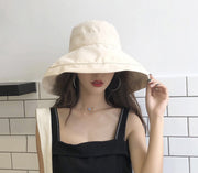 女優帽 レディース 女性 婦人 帽子 ぼうし ハット つば広 あご紐付き 黒 ベージュ ピンク ネイビー 無地 シンプル カジュアル お出かけシーン カラバリ豊富