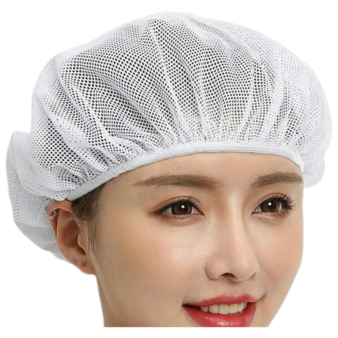 衛生帽 メッシュキャップ 衛生ヘアネット 男女兼用 食品工場 調理用 厨房 キッチン 清掃用 通気性 帽子 キャップ 制服 洗濯可能 使いまわし ユニフォーム 帽子 ゴム