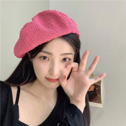 ベレー帽 ベレーキャップ 帽子 ぼうし レディース ベーシック シンプル おしゃれ かわいい 大人可愛い 無地 単色 定番 お出かけ 春夏 カジュアル デイリー 女性用 婦人用