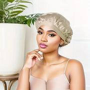 ナイトキャップ ヘアキャップ レディース 帽子 就寝用 シルク調 紐 リボン 後ろ結び ヘアケア 髪保護 ダメージケア パサつき対策 夜用 女性 婦人