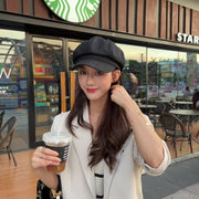 キャスケット レディース 女性用 婦人 帽子 ぼうし ハット つば付き 無地 単色 カジュアル かわいい おしゃれ 日除け