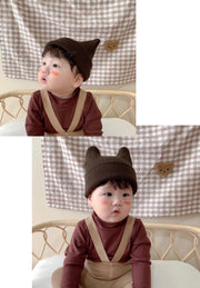 帽子 ベビー帽子 ニット ベビーキャップ ファッション小物 赤ちゃん ベビー 幼児 新生児 女の子 男の子 ボウシ 無地 単色 シンプル おしゃれ
