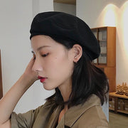 ベレー帽 レディース 婦人用 オールシーズン 四季通用 無地 単色 シンプル おしゃれ かわいい エレガント 上品 フェミニン お出かけ用 普段使い デイリー ファッション小物 大人女子 春 夏 秋 冬