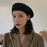 ベレー帽 レディース 婦人用 オールシーズン 四季通用 無地 単色 シンプル おしゃれ かわいい エレガント 上品 フェミニン お出かけ用 普段使い デイリー ファッション小物 大人女子 春 夏 秋 冬