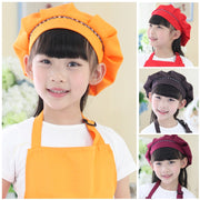 シェフ帽 コック帽 ぼうし 帽子 キッズ 子ども 子供 給食 三角巾 調理実習 家庭科 学校 料理 無地 シンプル カラバリ豊富