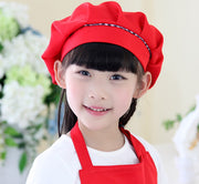シェフ帽 コック帽 ぼうし 帽子 キッズ 子ども 子供 給食 三角巾 調理実習 家庭科 学校 料理 無地 シンプル カラバリ豊富