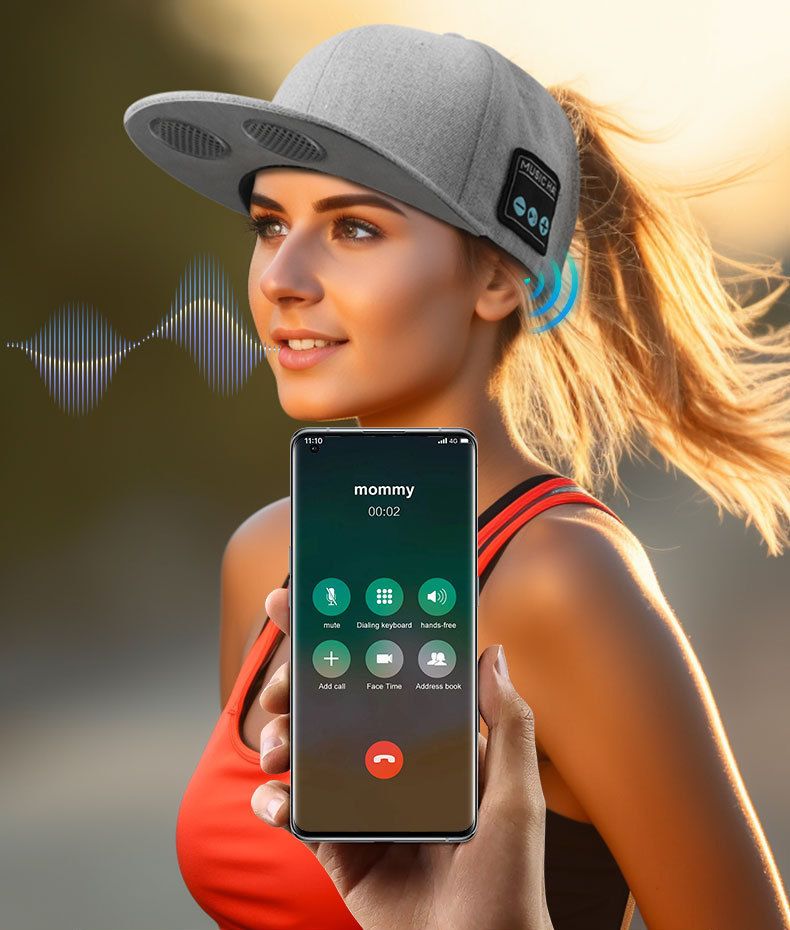 ベースボールキャップ Bluetoothスピーカー付き 男女兼用 USB充電式 マイク内蔵 音楽再生 商品画像2