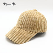 キャップ 帽子 野球帽 レディース メンズ 男女兼用 無地 コーデュロイ おしゃれ 可愛い 調節可能 日除け 紫外線対策 ぼうし 7色 カーキ ブラック