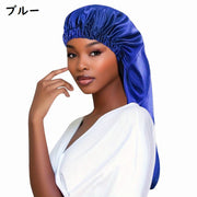 ナイトキャップ レディース ヘアキャップ ロング ロングヘア ショートヘア ヘアケア 就寝用 髪保護 黒 青 白 ピンク 髪 夜 就寝中 睡眠 保湿 摩擦 カラバリ豊富