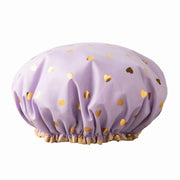 シャワーキャップ ヘアキャップ 浴用帽子 レディース バス用品 2層防水 軽量 ロングヘア 保湿 美髪 入浴 洗顔 お風呂 温泉