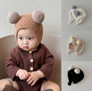 ベビー帽子 ベビー 赤ちゃん 男の子 女の子 赤ちゃん帽子 ベビーキャップ クマ耳帽子 耳付き ふわふわ 暖かい かわいい おしゃれ