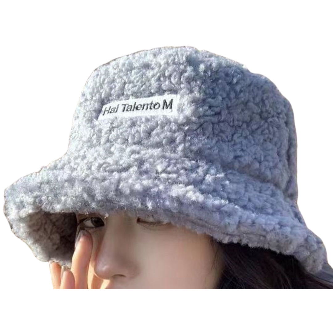 ハット 帽子 ムートン風 レディース 女性用 ぼうし グレー バリエーション画像