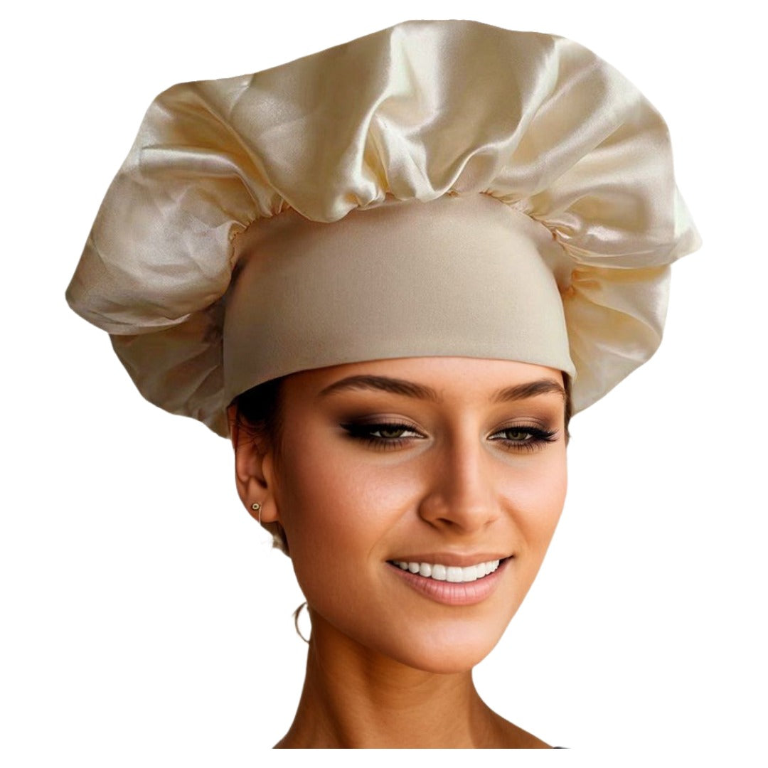 シャワーキャップ ヘアキャップ 浴用帽子 レディース バス用品 ナイトキャップ ベージュ バリエーション画像