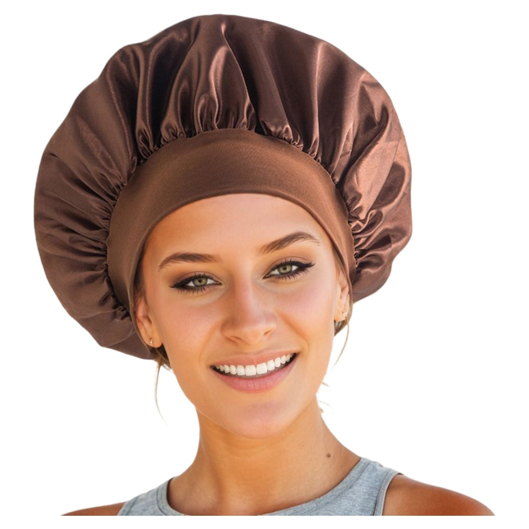 シャワーキャップ ヘアキャップ 浴用帽子 レディース バス用品 ナイトキャップ ブラウン バリエーション画像