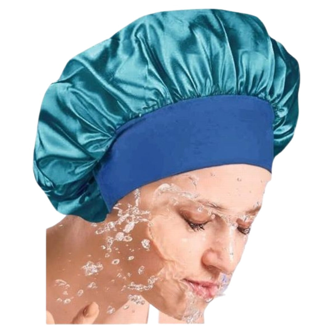 シャワーキャップ ヘアキャップ 浴用帽子 レディース バス用品 ナイトキャップ エメラルドグリーン バリエーション画像
