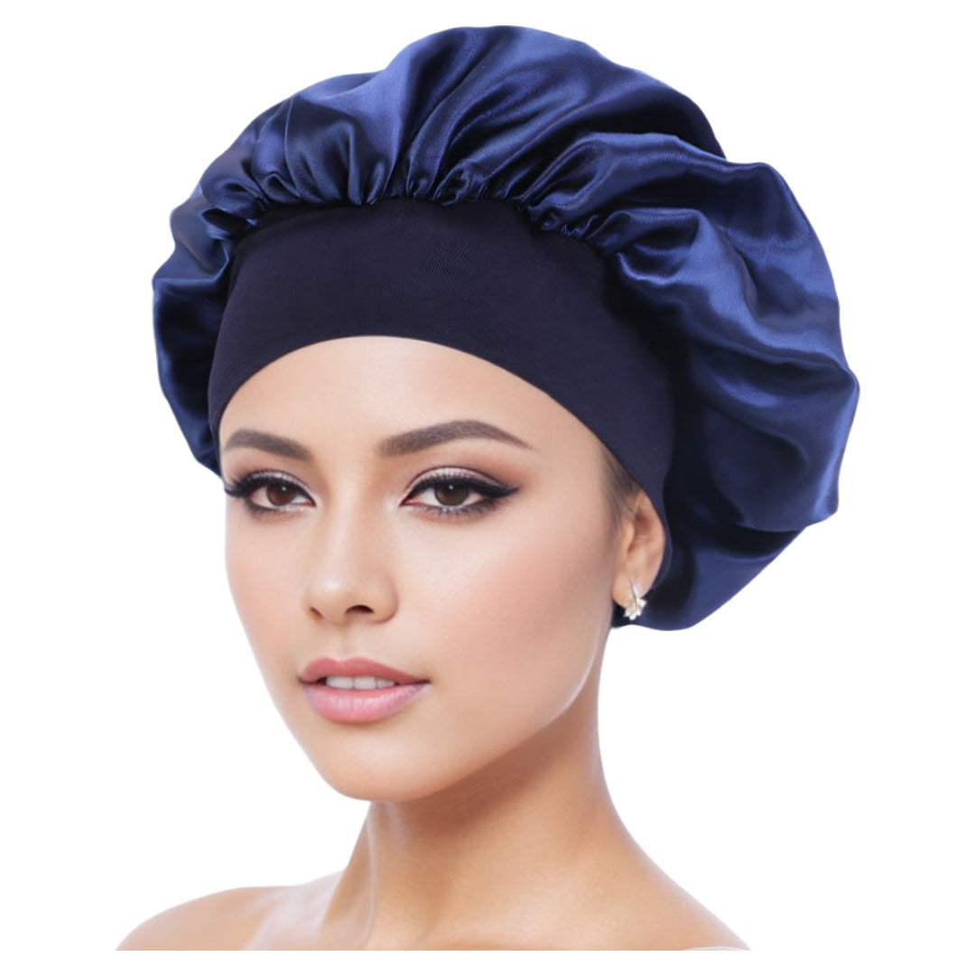 シャワーキャップ ヘアキャップ 浴用帽子 レディース バス用品 ナイトキャップ ネイビー バリエーション画像