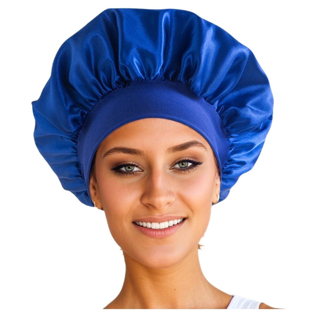 シャワーキャップ ヘアキャップ 浴用帽子 レディース バス用品 ナイトキャップ ロイヤルブルー バリエーション画像