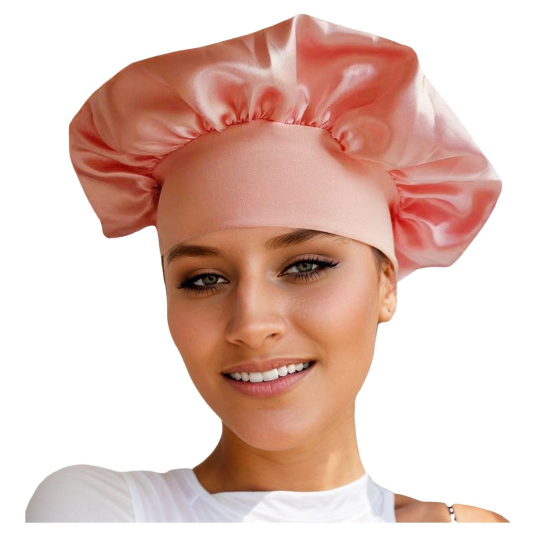 シャワーキャップ ヘアキャップ 浴用帽子 レディース バス用品 ナイトキャップ サーモンピンク バリエーション画像