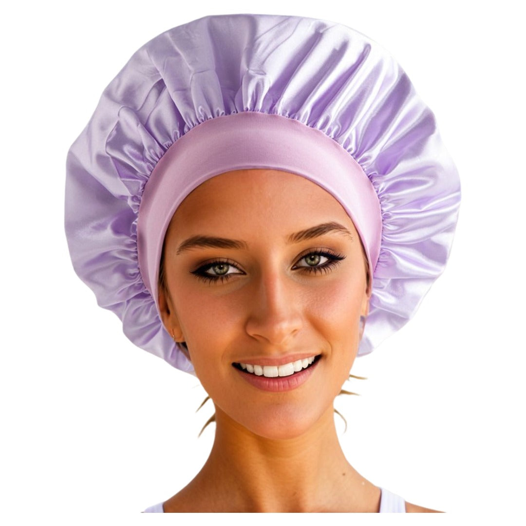 シャワーキャップ ヘアキャップ 浴用帽子 レディース バス用品 ナイトキャップ バイオレット バリエーション画像