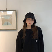 バケットハット レディース つば広 帽子 女性 深め カジュアル シンプル PUレザー 無地 折りたたみ おしゃれ 紫外線対策