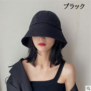 バケットハット 帽子 男女兼用 レディース 女性 メンズ 男性 ユニセックス つば広 深め 紫外線対策 日よけ 無地 単色 シンプル カジュアル