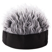 ウィッグ付きニット帽 メンズ 紳士用 大人子供兼用 フェイクファー ウィッグ風 被るだけ ユニセックス おしゃれ かっこいい ヒップホップ ダンス コスプレ イベント 衣装 変装 仮装