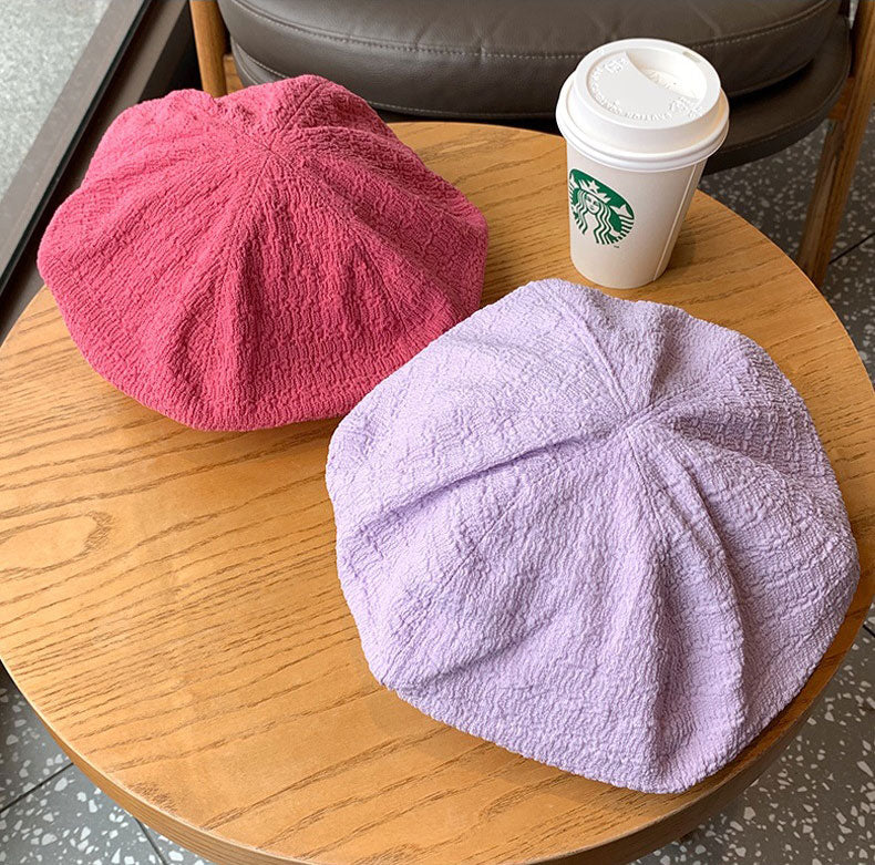 ベレー帽 帽子 レディース 女性用 薄手 凹凸 商品画像3