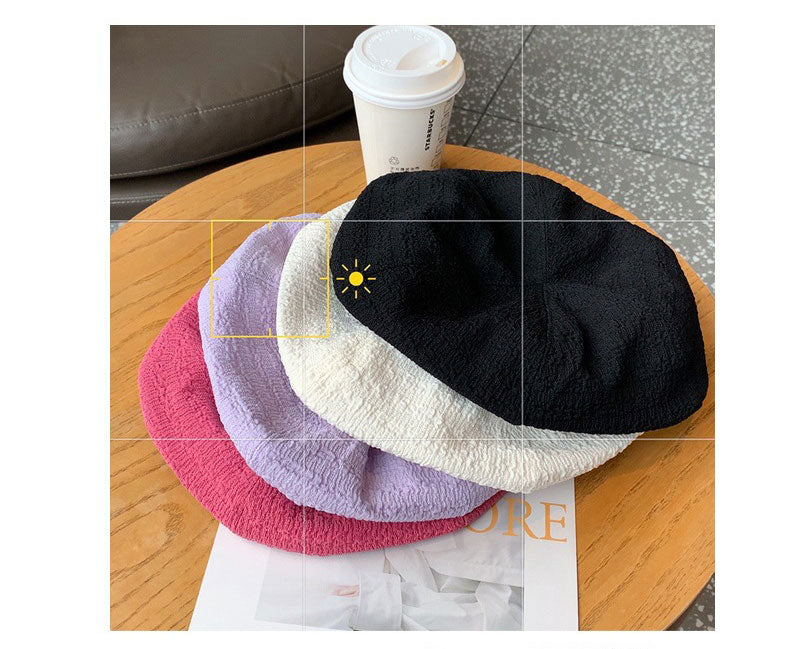 ベレー帽 帽子 レディース 女性用 薄手 凹凸 商品画像5