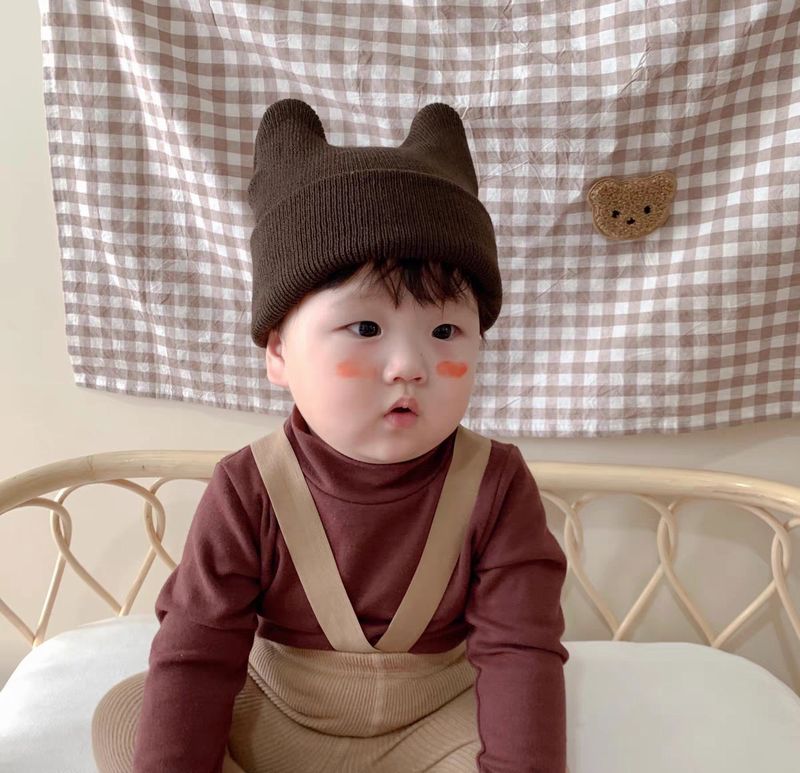 ニット帽 帽子 くま耳 ベビーキャップ ベビー 赤ちゃん 商品画像2