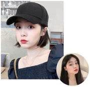 帽子付きウィッグ 帽子ウィッグ キャップウィッグ 髪付き帽子 レディース かつら ストレート ショート ボブ イメチェン ガーリー
