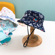 帽子 バケットハット クルーハット チューリップ風 子供用 女の子 男の子 キッズ ベビー ぼうし あご紐付き プリント おしゃれ かわいい 日よけ 紫外線対策 ツバ付き 花柄 恐竜 ロゴ スイカ チェリー 子ども用 こども用 女児 男児 ファッション小物