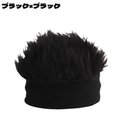 ウィッグ付き帽子 メンズ 男性 紳士 ぼうし キャップ ヘアバンド かつら 髪の毛 ウィッグキャップ 伸縮性 コスプレ 衣装 イメチェン