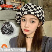 帽子 ベレー帽 ベレーキャップ レディース 女性 チェック柄 格子模様 カジュアル おしゃれ ファッション雑貨 ファッション小物 かわいい