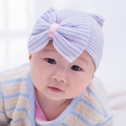 ベビー帽子 ニット帽 帽子 ベビーキャップ 赤ちゃん 女の子 新生児 乳児 リボン ボーダー柄 無地 かわいい おしゃれ キュート ベビー用品 防寒 ピンク ブラック レッド はじめての帽子 保護