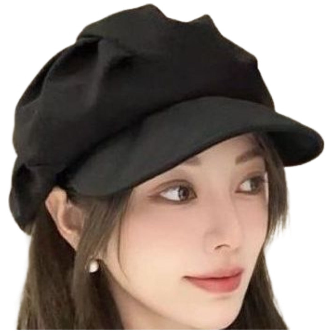 キャスケット 帽子 ハット レディース 女性 婦人用 キャスケット帽 シンプル 単色 無地 おしゃれ かわいい ぼうし 紫外線対策 日よけ 保温 防寒 カジュアル きれい目 お出かけ