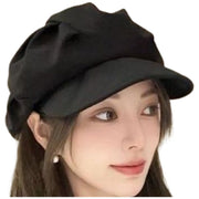 キャスケット 帽子 ハット レディース 女性 婦人用 キャスケット帽 シンプル 単色 無地 おしゃれ かわいい ぼうし 紫外線対策 日よけ 保温 防寒 カジュアル きれい目 お出かけ