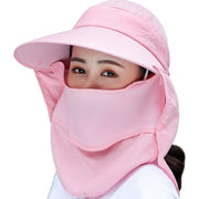 サンバイザー 帽子 4way フェイスカバー ネックカバー キャップ フェイスガード レディース 女性 おしゃれ 紫外線対策 日よけ つば広 あご紐 折り畳み ウォーキング ランニング お散歩 オールシーズン アウトドア レジャー