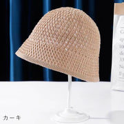 メトロハット ニット帽 レディース 女性 帽子 ぼうし ファッション雑貨 サマーニット帽 メッシュ 透け 通気 カーキ オフホワイト ブラック ピンク シンプル カジュアル フェミニン かわいい キュート おしゃれ