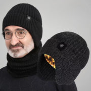 ニット帽 ネックウォーマー 2点セット 裏ボア 裏起毛 ワッチキャップ ビーニー メンズ 紳士用 リブ 防寒 スキー スノボ 自転車 暖かい あったか おしゃれ シンプル かっこいい ブラック グレー シンプル かっこいい 大人