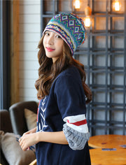 ターバンキャップ 3way レディース キャップ 帽子 女性用 ビーニー ネックウォーマー マスク スカーフ アジアン風 個性的 エスニック柄
