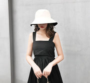 帽子 女優帽 キャペリン バケットハット サファリ つば広 レディース 大人用 リバーシブル シンプル 無地 ハットストラップ付き 日よけ 日焼け防止 ぼうし UV対策 紫外線対策 熱中症対策 お出かけ 外遊び つばあり 小顔効果 カジュアル おしゃれ オールシーズン ブラック ベージュ 黒 イエロー ネイビー パープル 紫 オレンジ