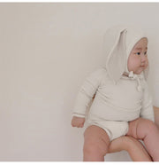 帽子 ぼうし ボンネット ベビー 子ども用 女の子 男の子 うさぎ 耳付き 無地 あご紐付き かわいい 新生児 出産祝い プレゼント フォト撮影
