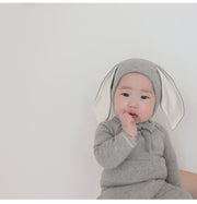 帽子 ぼうし ボンネット ベビー 子ども用 女の子 男の子 うさぎ 耳付き 無地 あご紐付き かわいい 新生児 出産祝い プレゼント フォト撮影