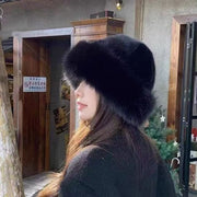 ハット レディース 女性 婦人 帽子 ぼうし フェイクファー シンプル もこもこ ふわふわ 防寒 お出かけシーン アウトドア 旅行 トラベル 冬