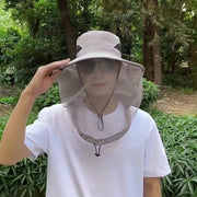 サファリハット 虫除けネット付き アドベンチャーハット 帽子 メンズ レディース 男女兼用 ぼうし 防虫ネット あご紐付き 折りたたみ 虫よけ対策 防蚊 ガーデニング 農作業 日除け 熱中症対策 紫外線対策 ジャングルハット 草刈り アウトドア